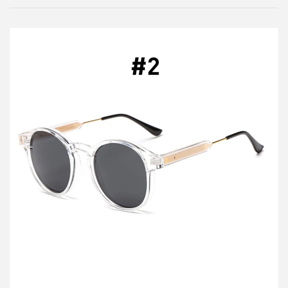Vivibee Clear Frame Round Sunglasses
